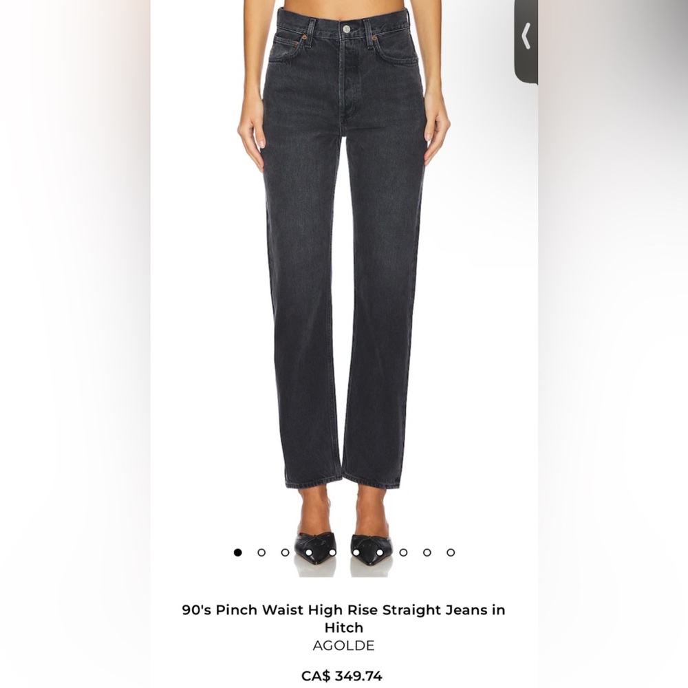Agolde 90’s Pinch Black Straight Leg Women's Jeans